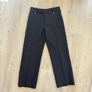 Burberry Stud-Detail Tailored Trousers in Black Virgin Wool